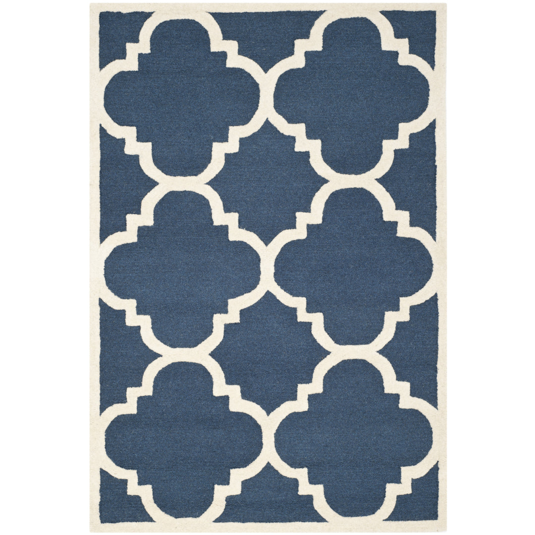 SAFAVIEH Cambridge CAM140G Handmade Navy / Ivory Rug Image 1