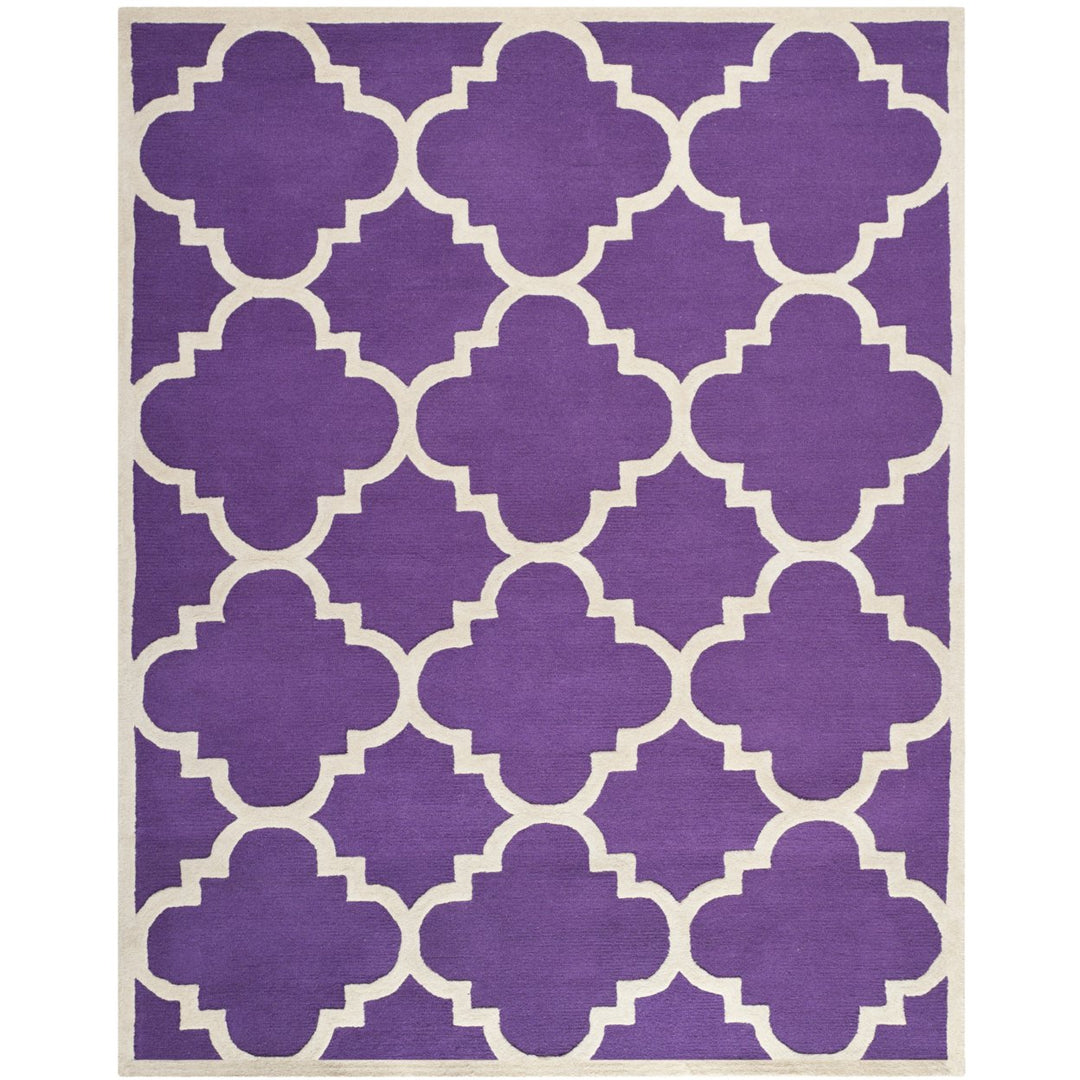 SAFAVIEH Cambridge CAM140K Handmade Purple /Ivory Rug Image 1