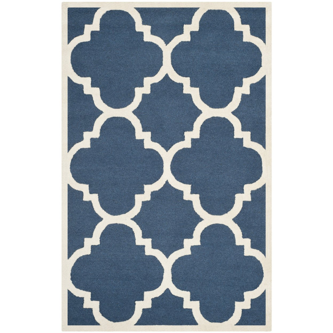 SAFAVIEH Cambridge CAM140G Handmade Navy / Ivory Rug Image 10