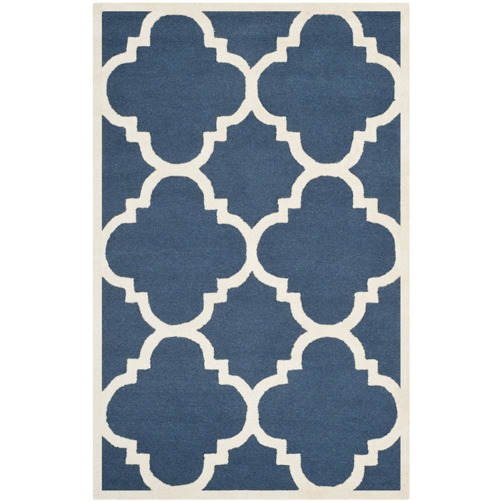 SAFAVIEH Cambridge CAM140G Handmade Navy / Ivory Rug Image 10