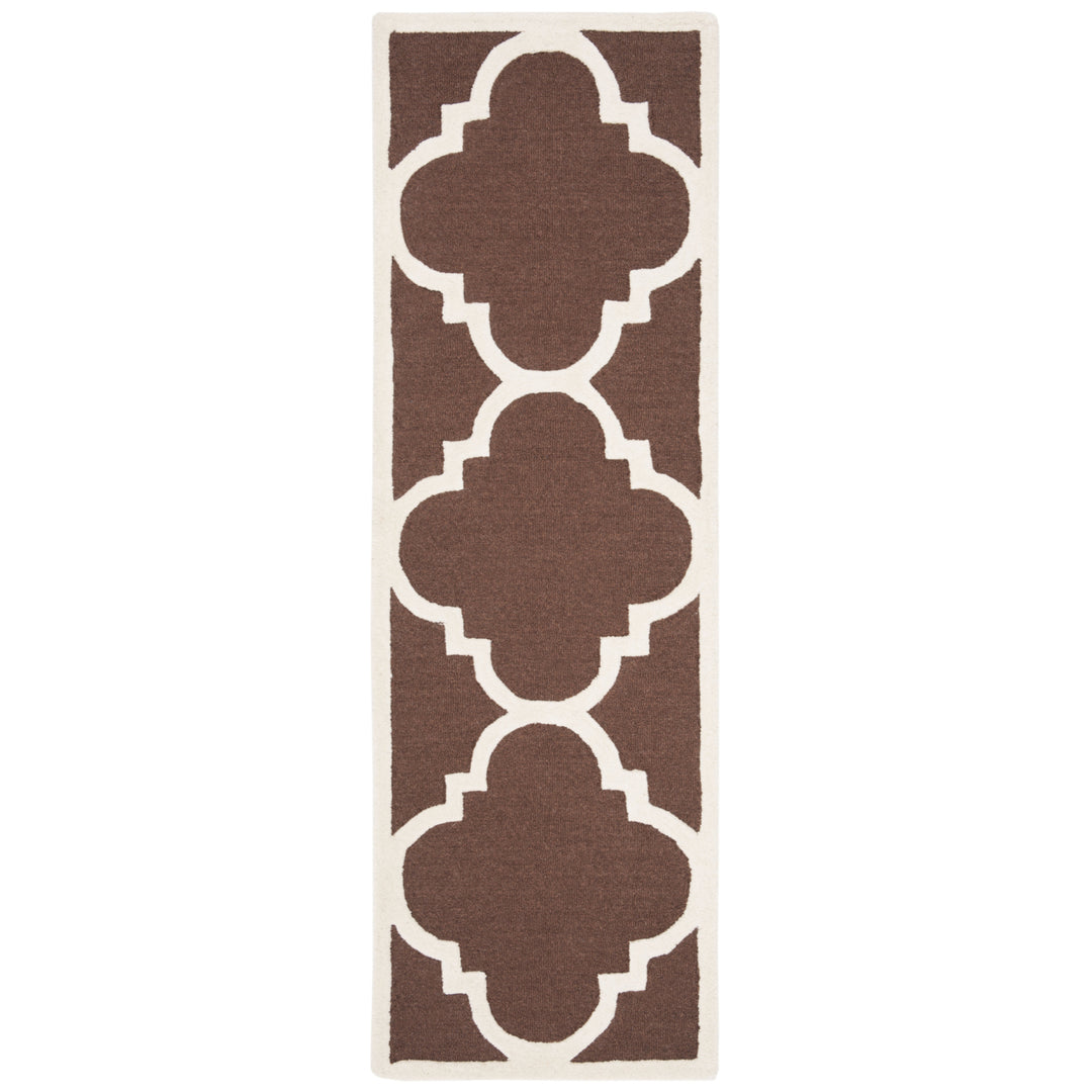 SAFAVIEH Cambridge CAM140H Dark Brown / Ivory Rug Image 5