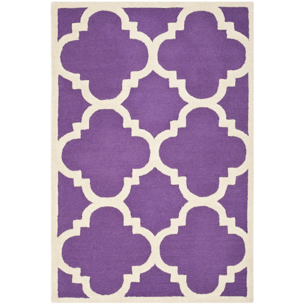 SAFAVIEH Cambridge CAM140K Handmade Purple /Ivory Rug Image 2