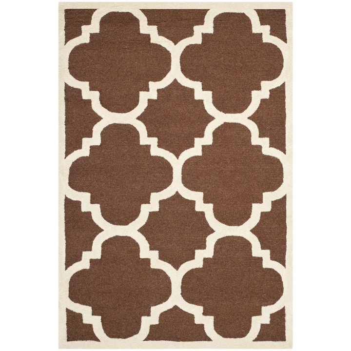 SAFAVIEH Cambridge CAM140H Dark Brown / Ivory Rug Image 6