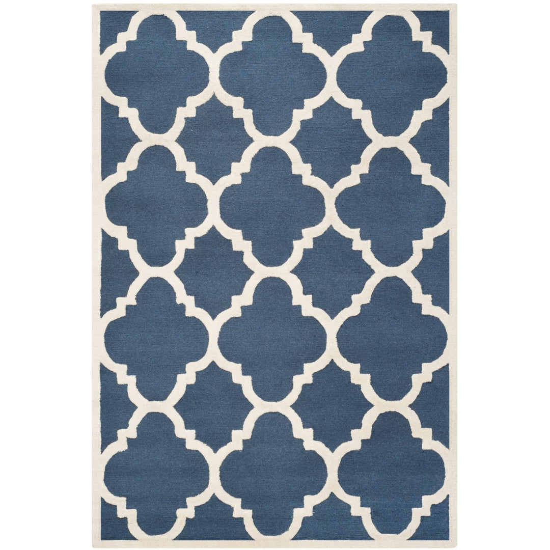 SAFAVIEH Cambridge CAM140G Handmade Navy / Ivory Rug Image 11