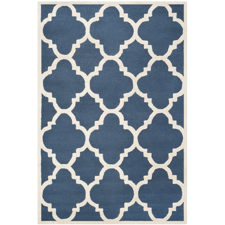 SAFAVIEH Cambridge CAM140G Handmade Navy / Ivory Rug Image 11