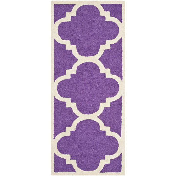 SAFAVIEH Cambridge CAM140K Handmade Purple /Ivory Rug Image 3