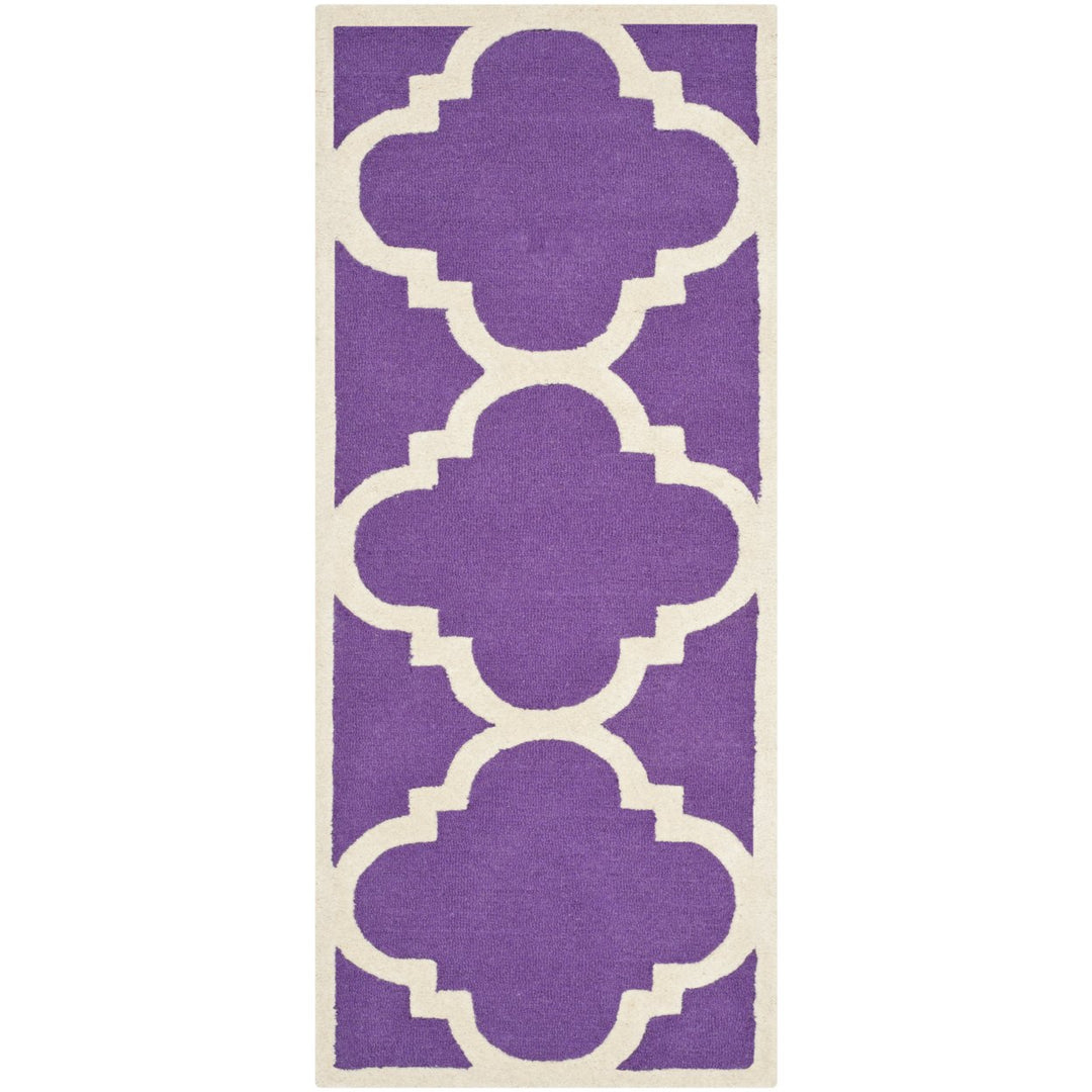 SAFAVIEH Cambridge CAM140K Handmade Purple /Ivory Rug Image 1