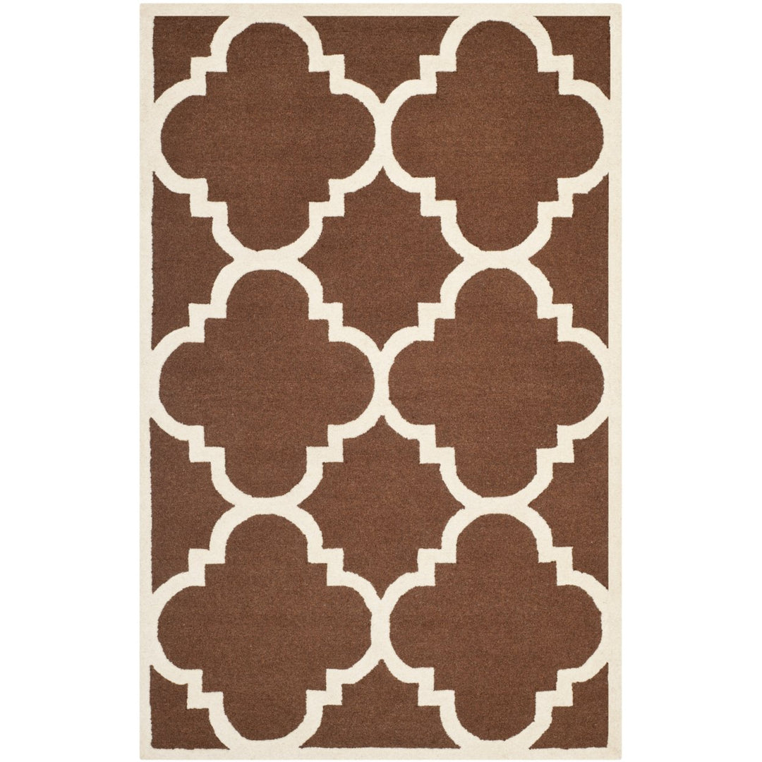 SAFAVIEH Cambridge CAM140H Dark Brown / Ivory Rug Image 7