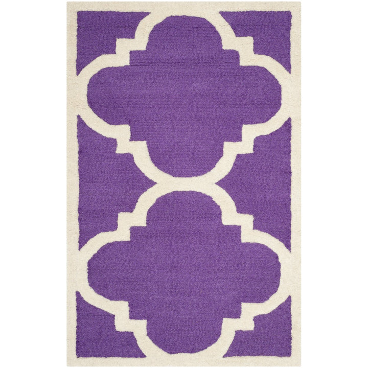 SAFAVIEH Cambridge CAM140K Handmade Purple /Ivory Rug Image 4