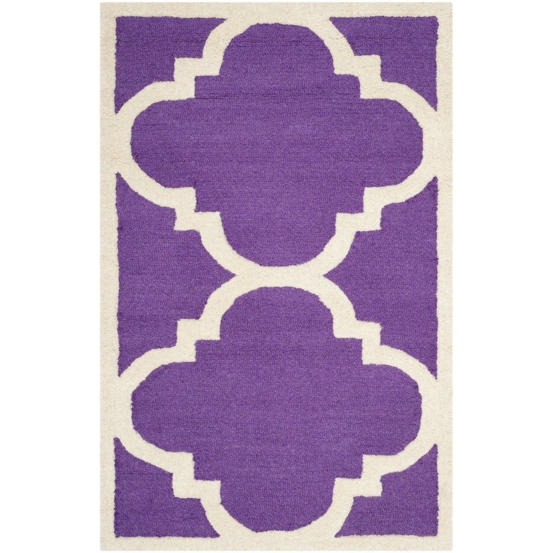 SAFAVIEH Cambridge CAM140K Handmade Purple /Ivory Rug Image 1