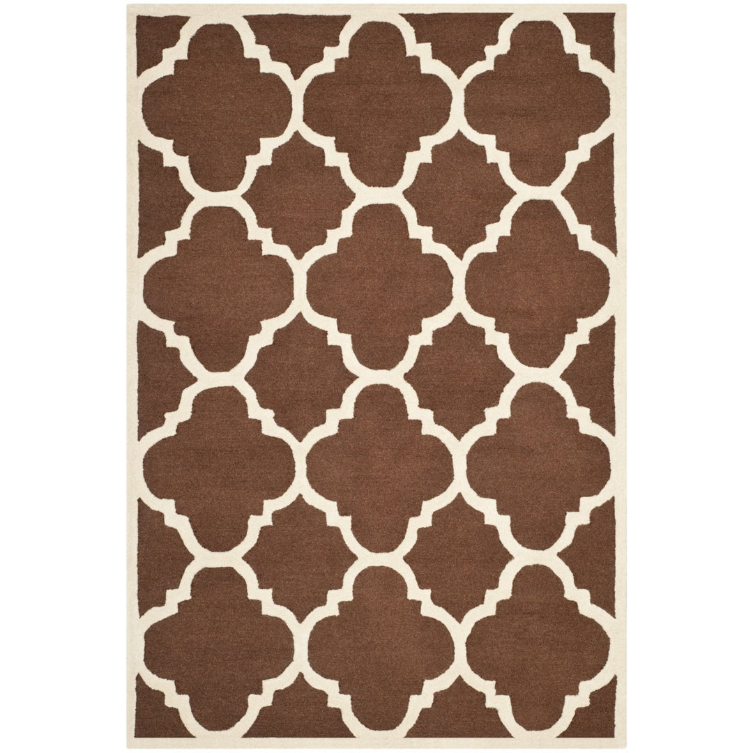 SAFAVIEH Cambridge CAM140H Dark Brown / Ivory Rug Image 8