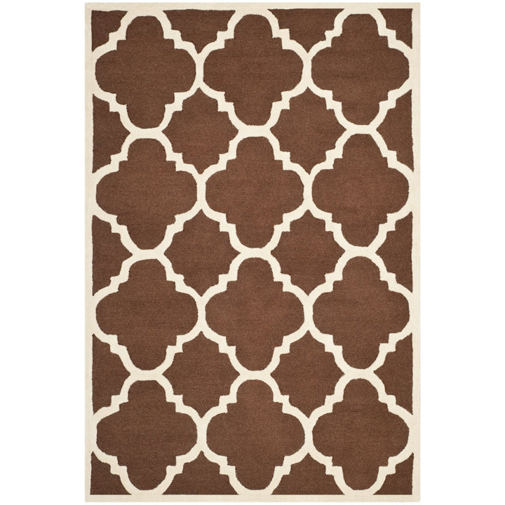 SAFAVIEH Cambridge CAM140H Dark Brown / Ivory Rug Image 8