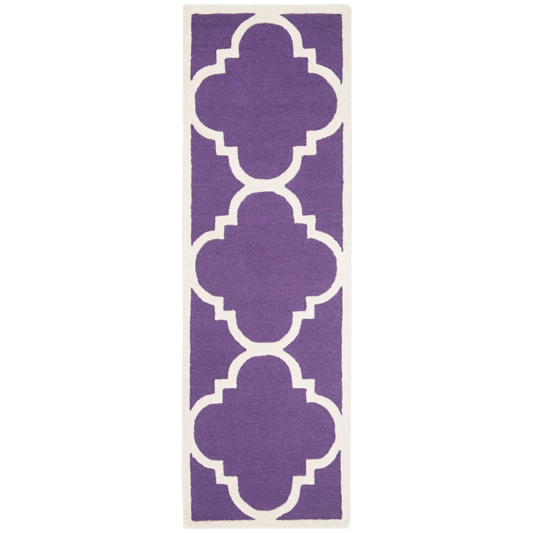 SAFAVIEH Cambridge CAM140K Handmade Purple /Ivory Rug Image 5