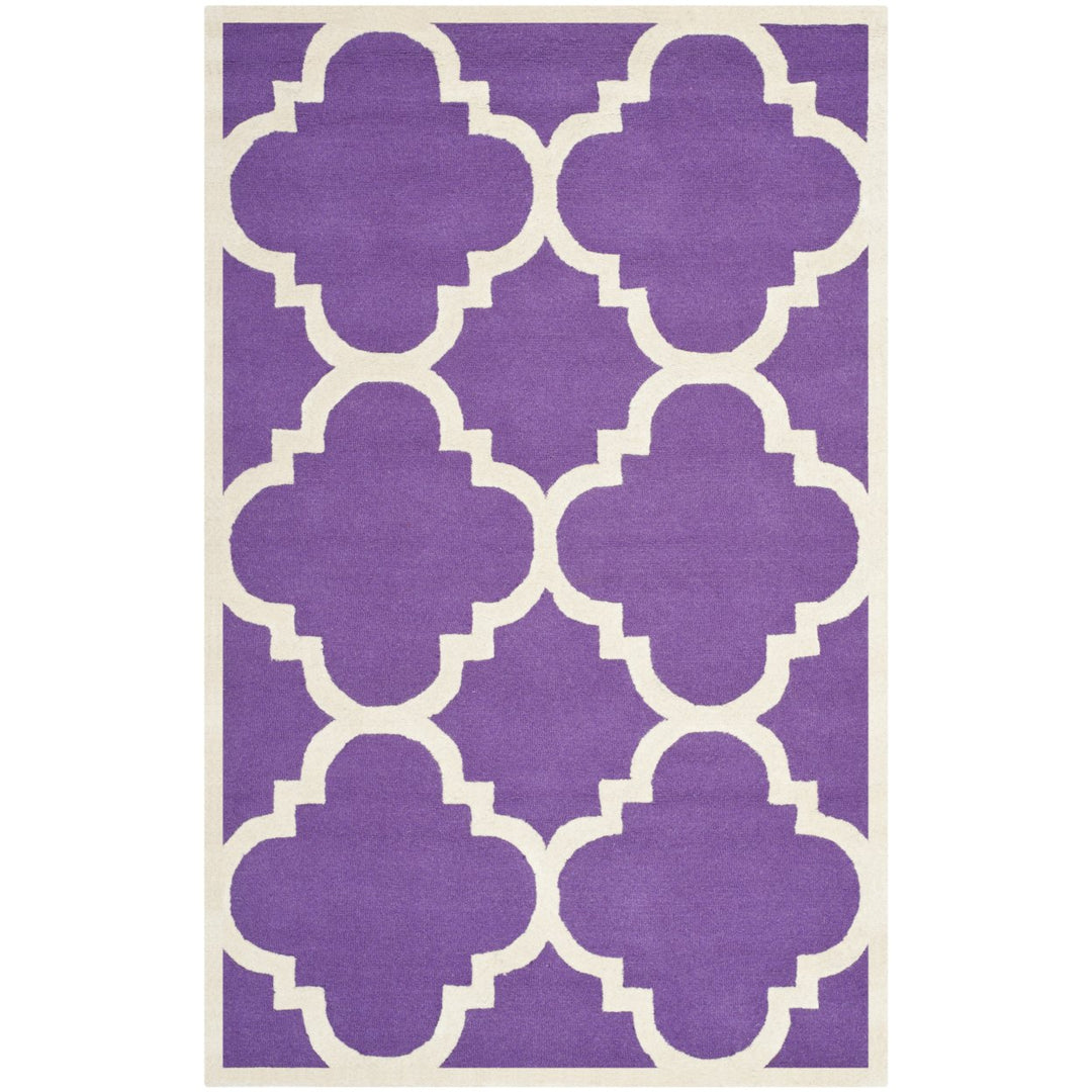 SAFAVIEH Cambridge CAM140K Handmade Purple /Ivory Rug Image 6