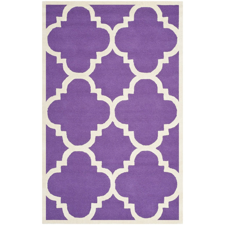 SAFAVIEH Cambridge CAM140K Handmade Purple /Ivory Rug Image 6