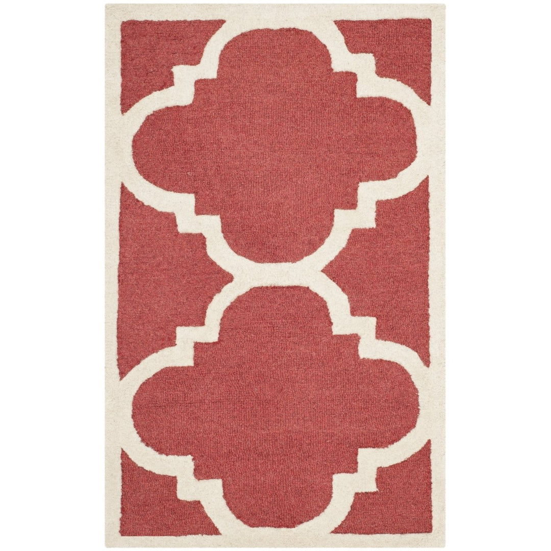 SAFAVIEH Cambridge CAM140L Handmade Rust / Ivory Rug Image 4