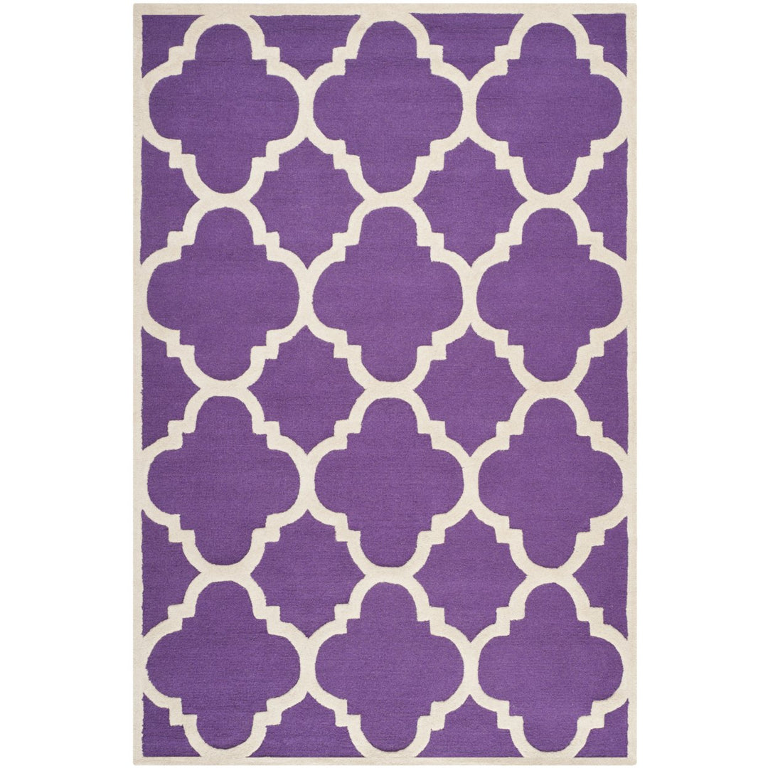 SAFAVIEH Cambridge CAM140K Handmade Purple /Ivory Rug Image 7