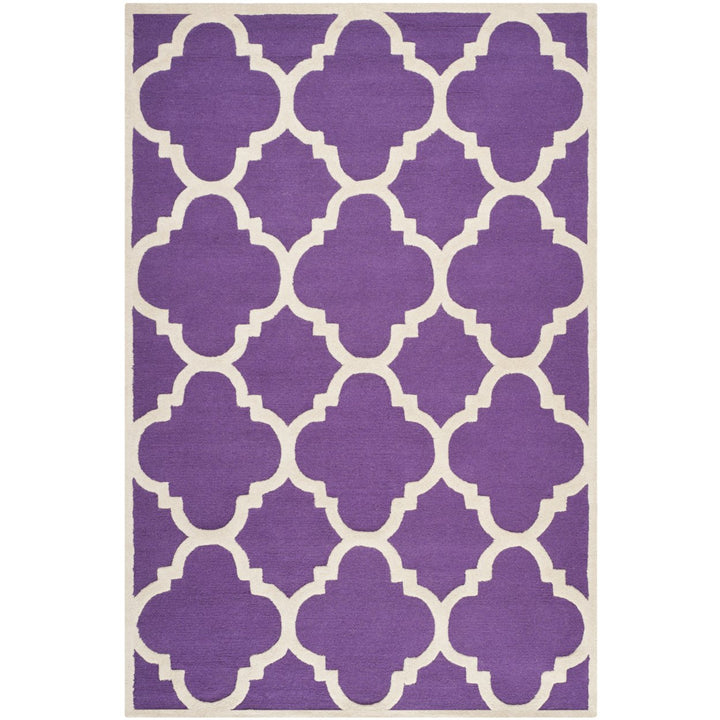 SAFAVIEH Cambridge CAM140K Handmade Purple /Ivory Rug Image 7