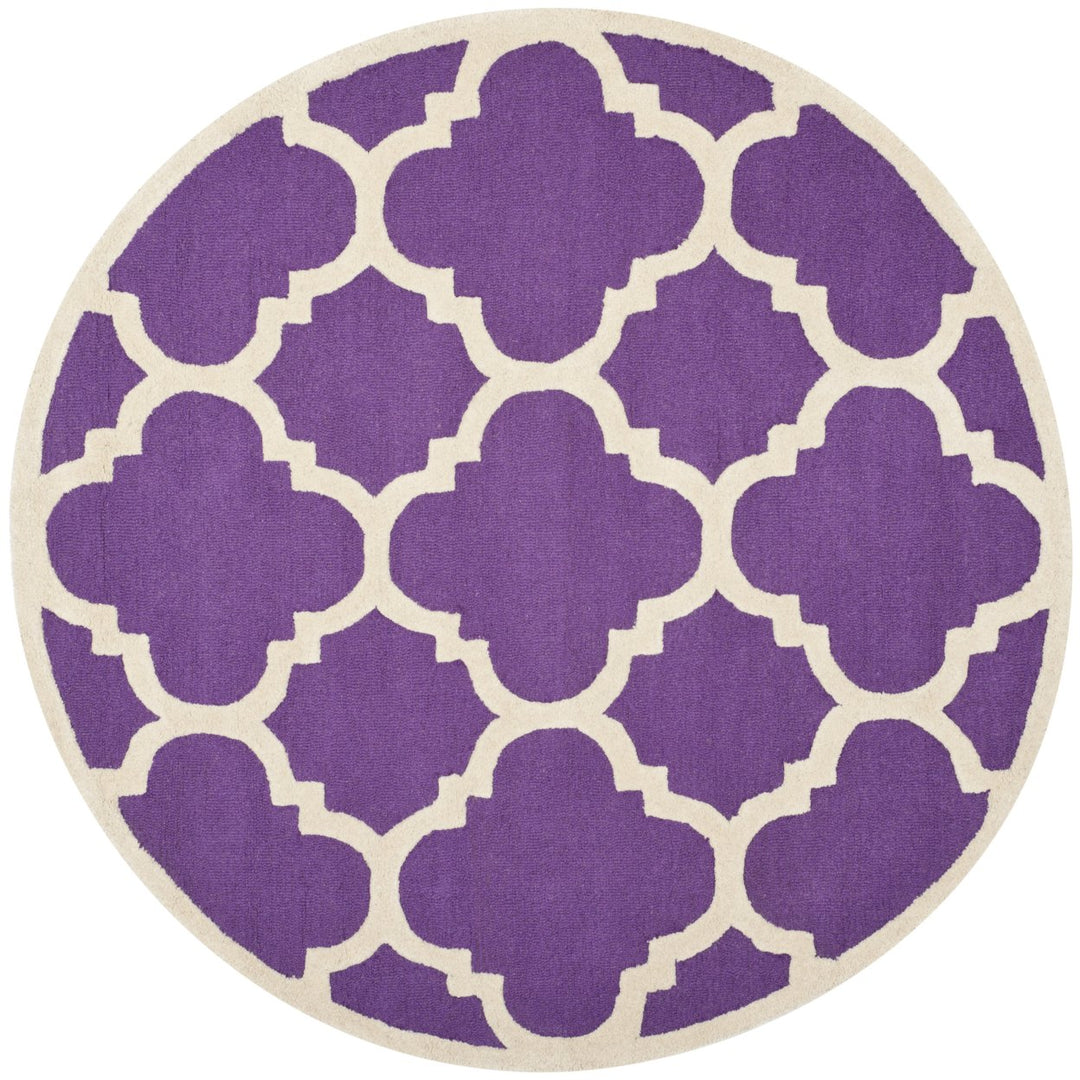 SAFAVIEH Cambridge CAM140K Handmade Purple /Ivory Rug Image 8