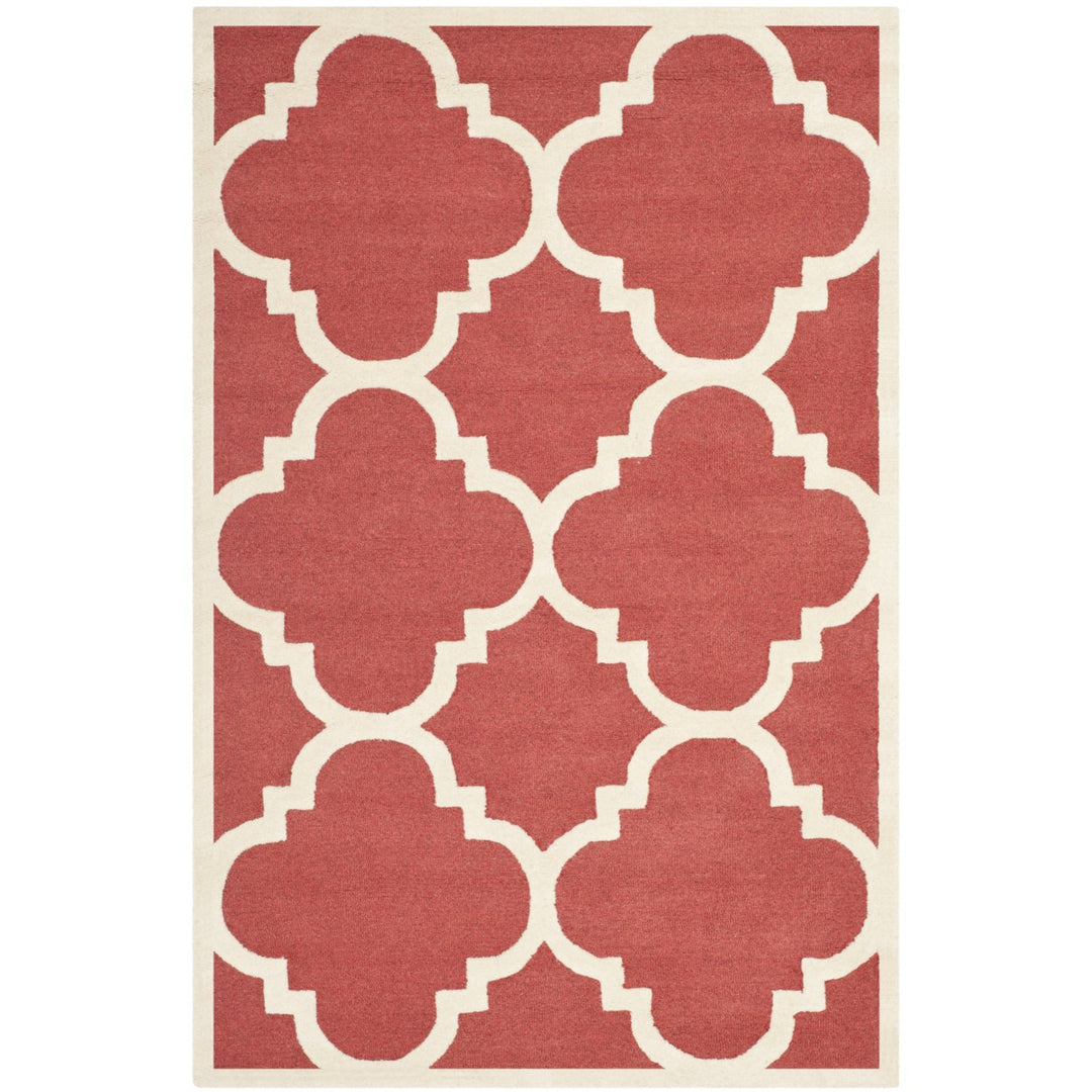 SAFAVIEH Cambridge CAM140L Handmade Rust / Ivory Rug Image 6