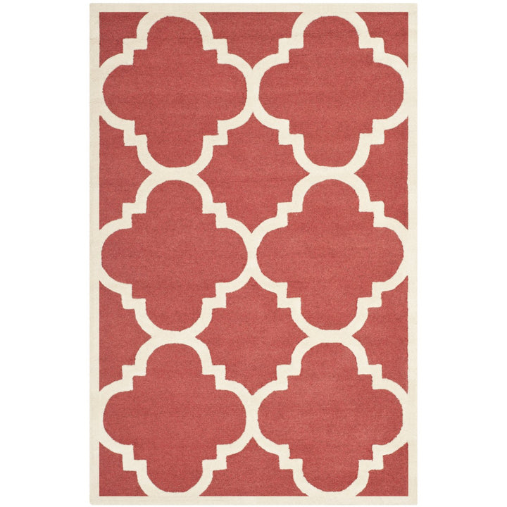 SAFAVIEH Cambridge CAM140L Handmade Rust / Ivory Rug Image 6