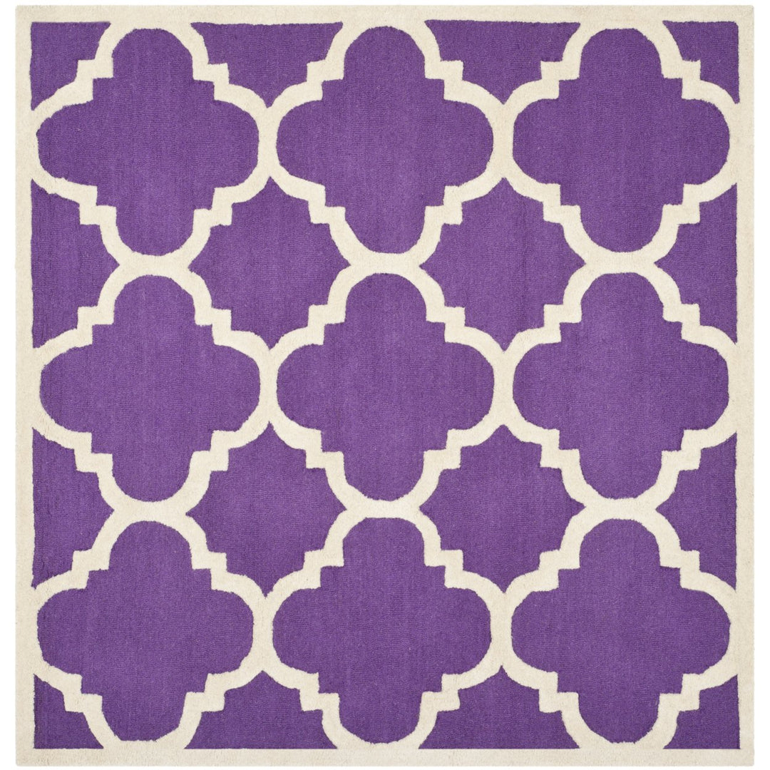 SAFAVIEH Cambridge CAM140K Handmade Purple /Ivory Rug Image 9