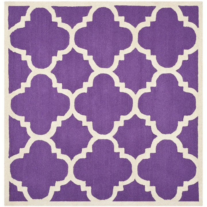 SAFAVIEH Cambridge CAM140K Handmade Purple /Ivory Rug Image 1