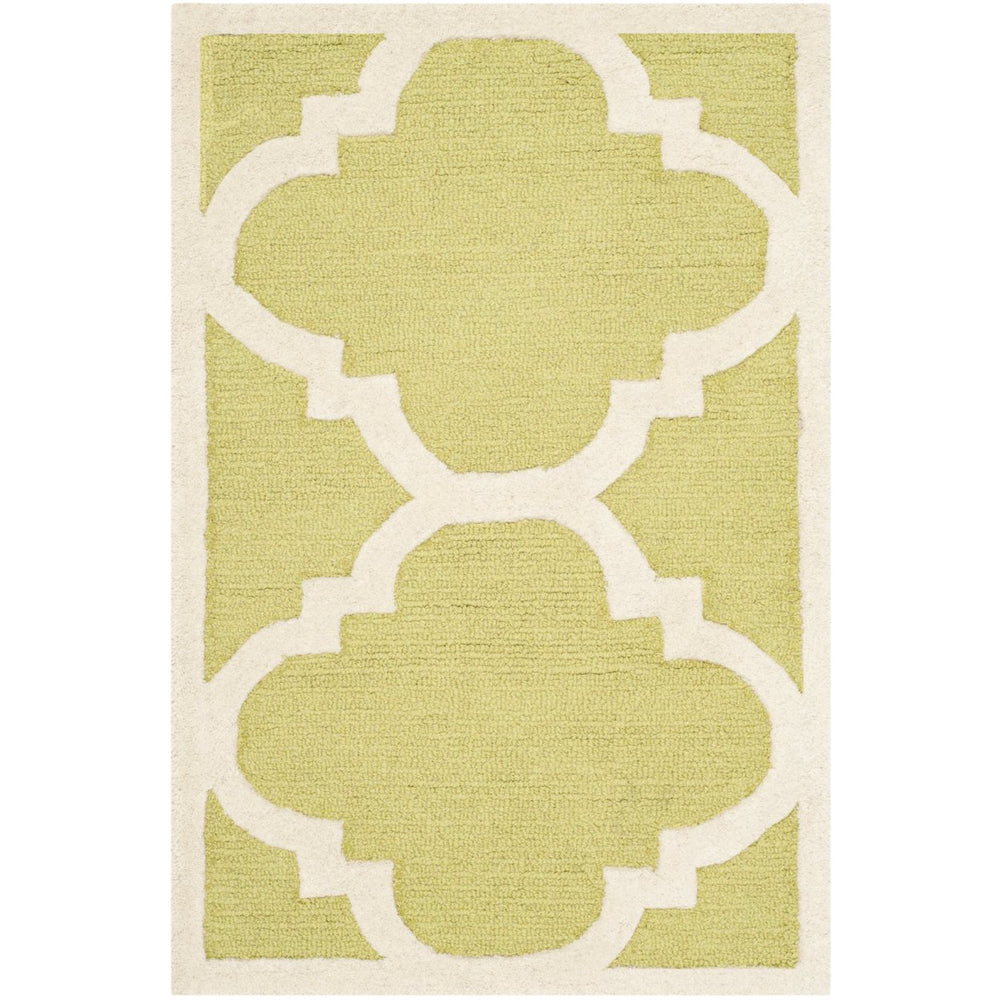 SAFAVIEH Cambridge CAM140T Handmade Green / Ivory Rug Image 2