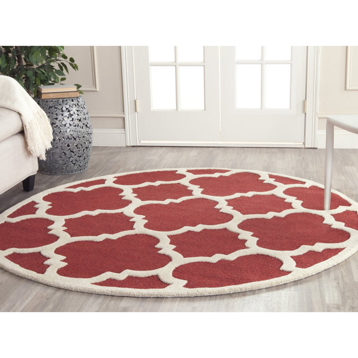 SAFAVIEH Cambridge CAM140L Handmade Rust / Ivory Rug Image 10