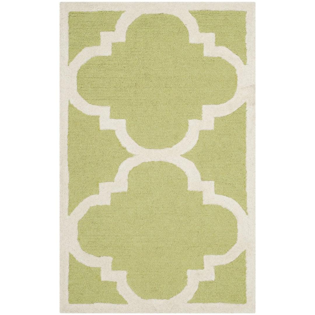 SAFAVIEH Cambridge CAM140T Handmade Green / Ivory Rug Image 3