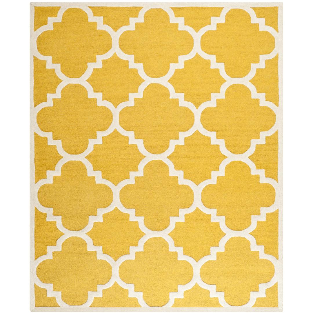 SAFAVIEH Cambridge CAM140Q Handmade Gold / Ivory Rug Image 1