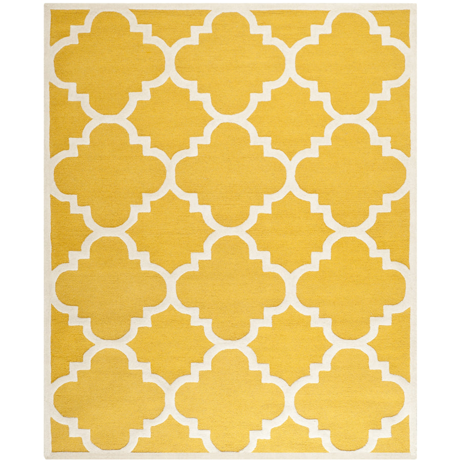 SAFAVIEH Cambridge CAM140Q Handmade Gold / Ivory Rug Image 1