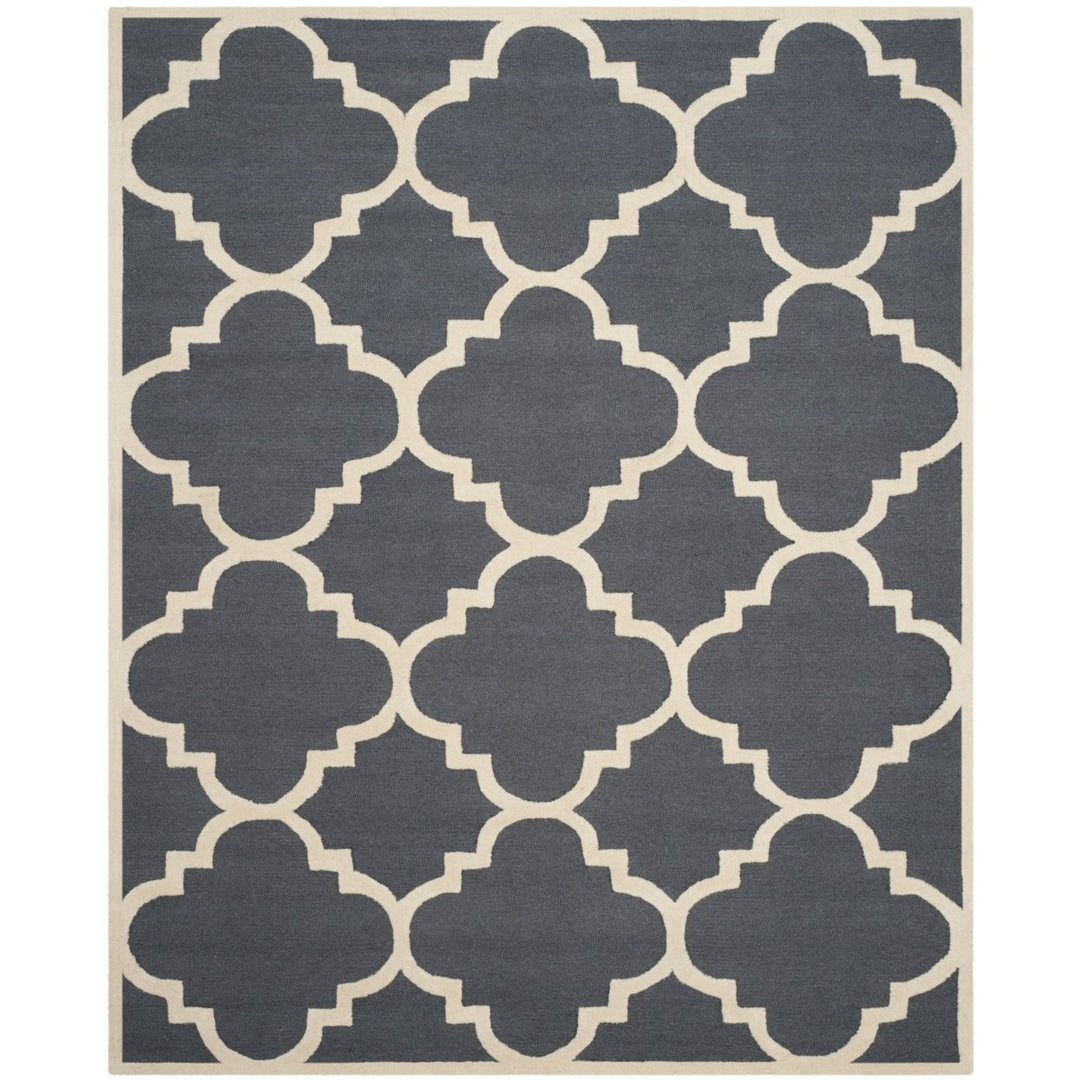 SAFAVIEH Cambridge CAM140X Dark Grey / Ivory Rug Image 1