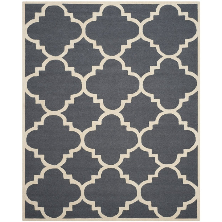 SAFAVIEH Cambridge CAM140X Dark Grey / Ivory Rug Image 1