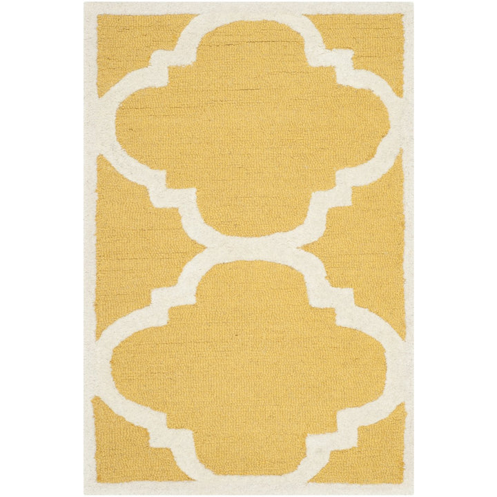 SAFAVIEH Cambridge CAM140Q Handmade Gold / Ivory Rug Image 4