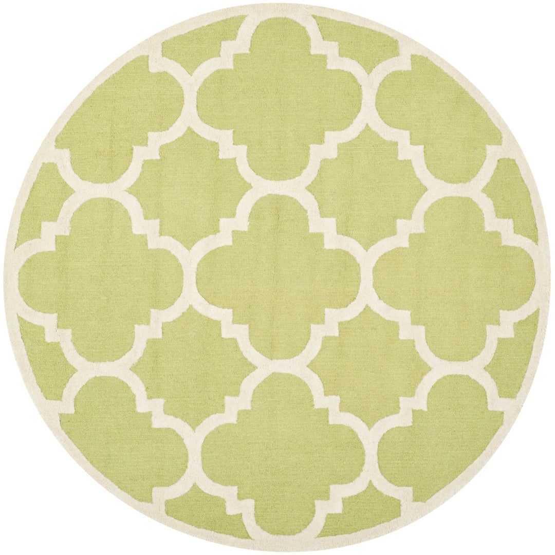 SAFAVIEH Cambridge CAM140T Handmade Green / Ivory Rug Image 8