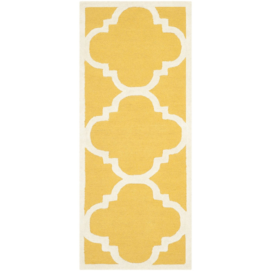 SAFAVIEH Cambridge CAM140Q Handmade Gold / Ivory Rug Image 6