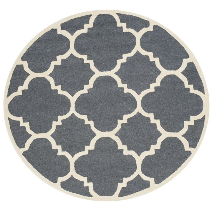 SAFAVIEH Cambridge CAM140X Dark Grey / Ivory Rug Image 4