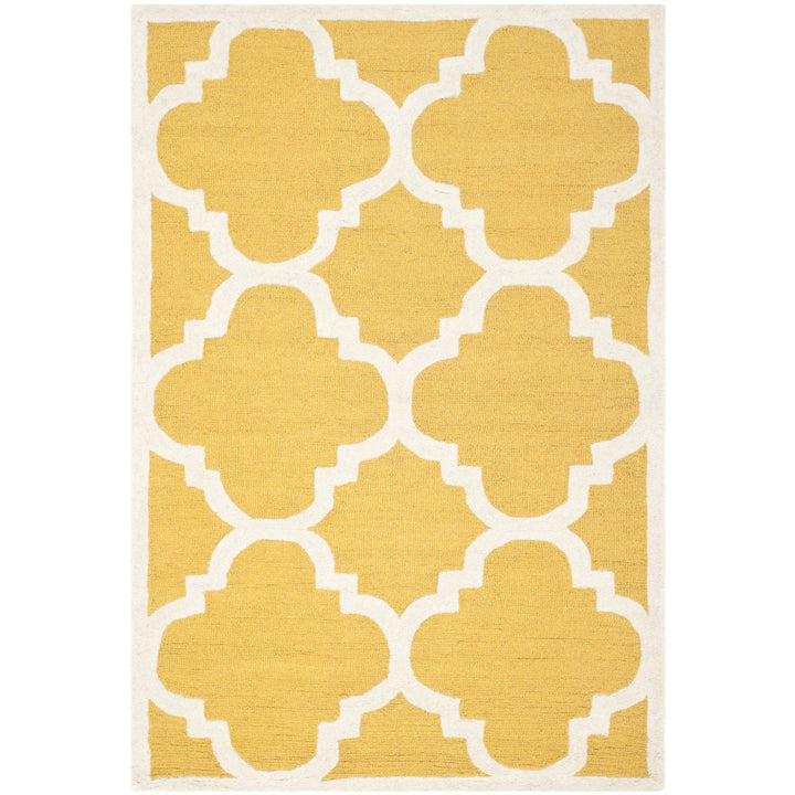 SAFAVIEH Cambridge CAM140Q Handmade Gold / Ivory Rug Image 1