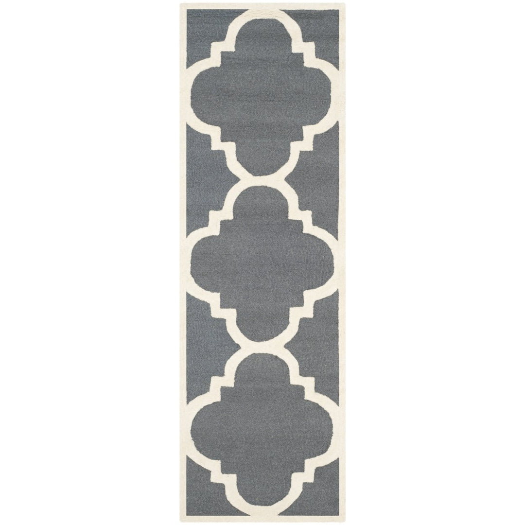 SAFAVIEH Cambridge CAM140X Dark Grey / Ivory Rug Image 1