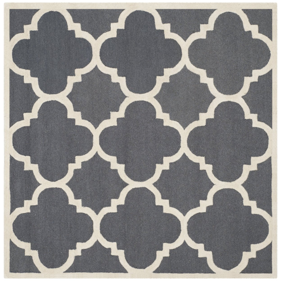 SAFAVIEH Cambridge CAM140X Dark Grey / Ivory Rug Image 6