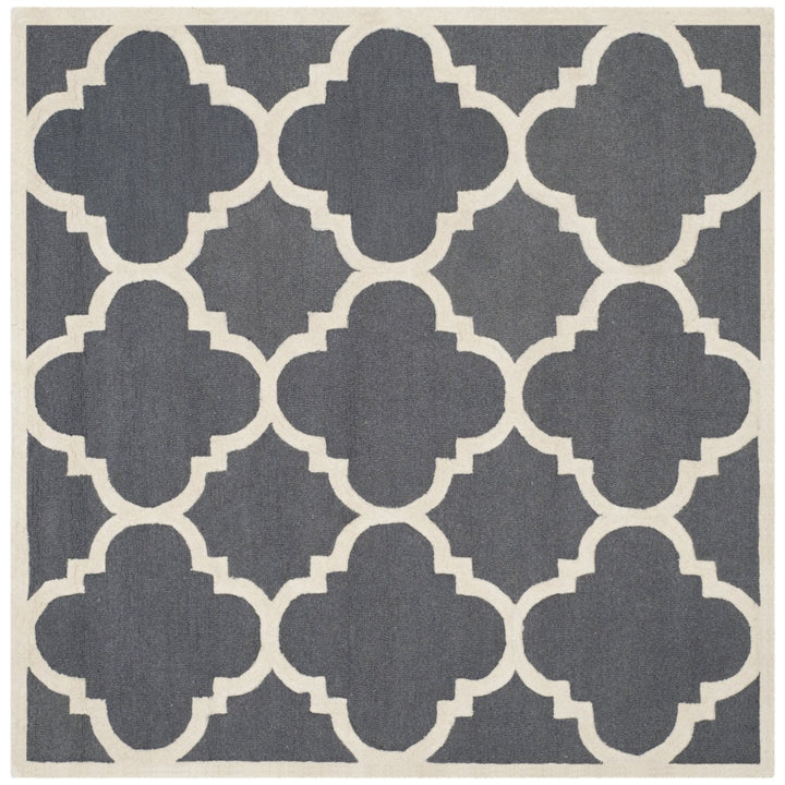 SAFAVIEH Cambridge CAM140X Dark Grey / Ivory Rug Image 1