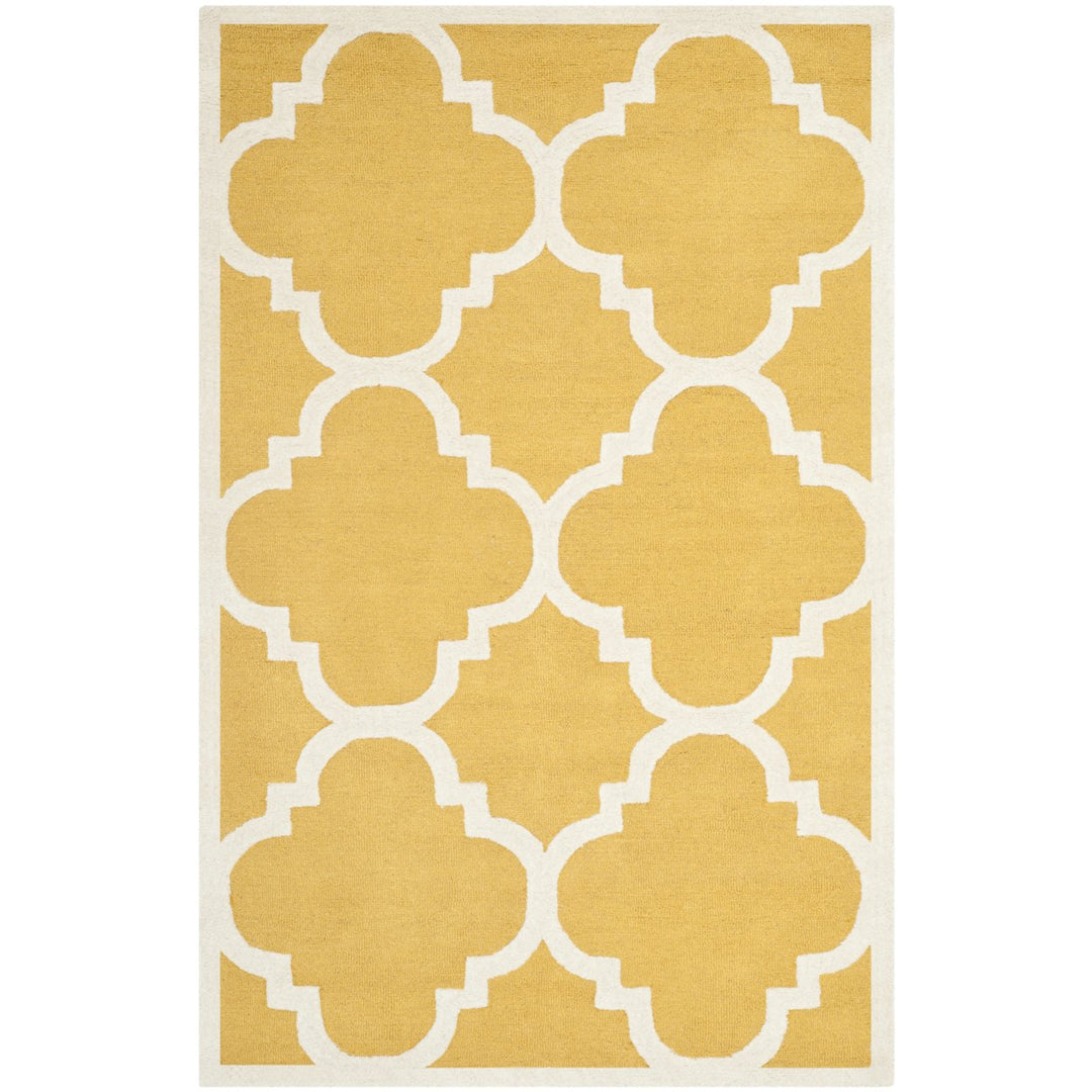 SAFAVIEH Cambridge CAM140Q Handmade Gold / Ivory Rug Image 8