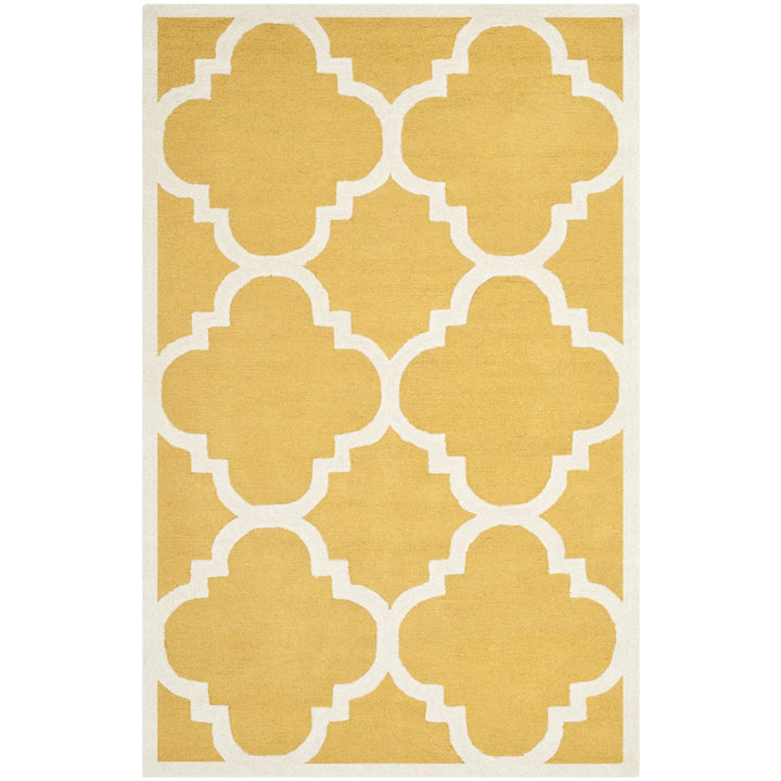 SAFAVIEH Cambridge CAM140Q Handmade Gold / Ivory Rug Image 8