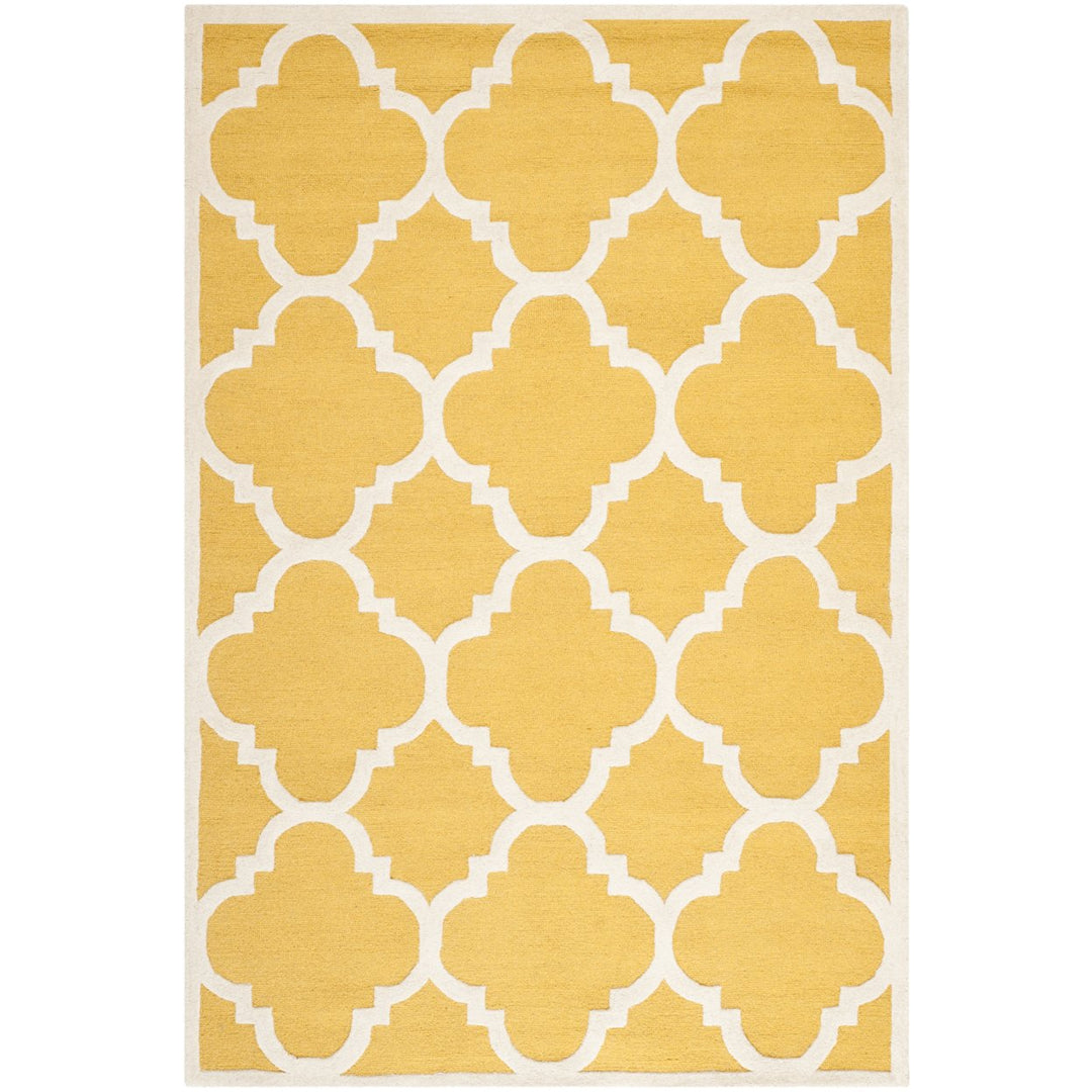 SAFAVIEH Cambridge CAM140Q Handmade Gold / Ivory Rug Image 9