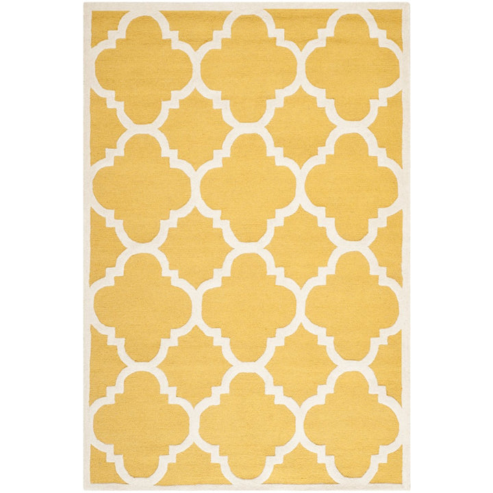 SAFAVIEH Cambridge CAM140Q Handmade Gold / Ivory Rug Image 9