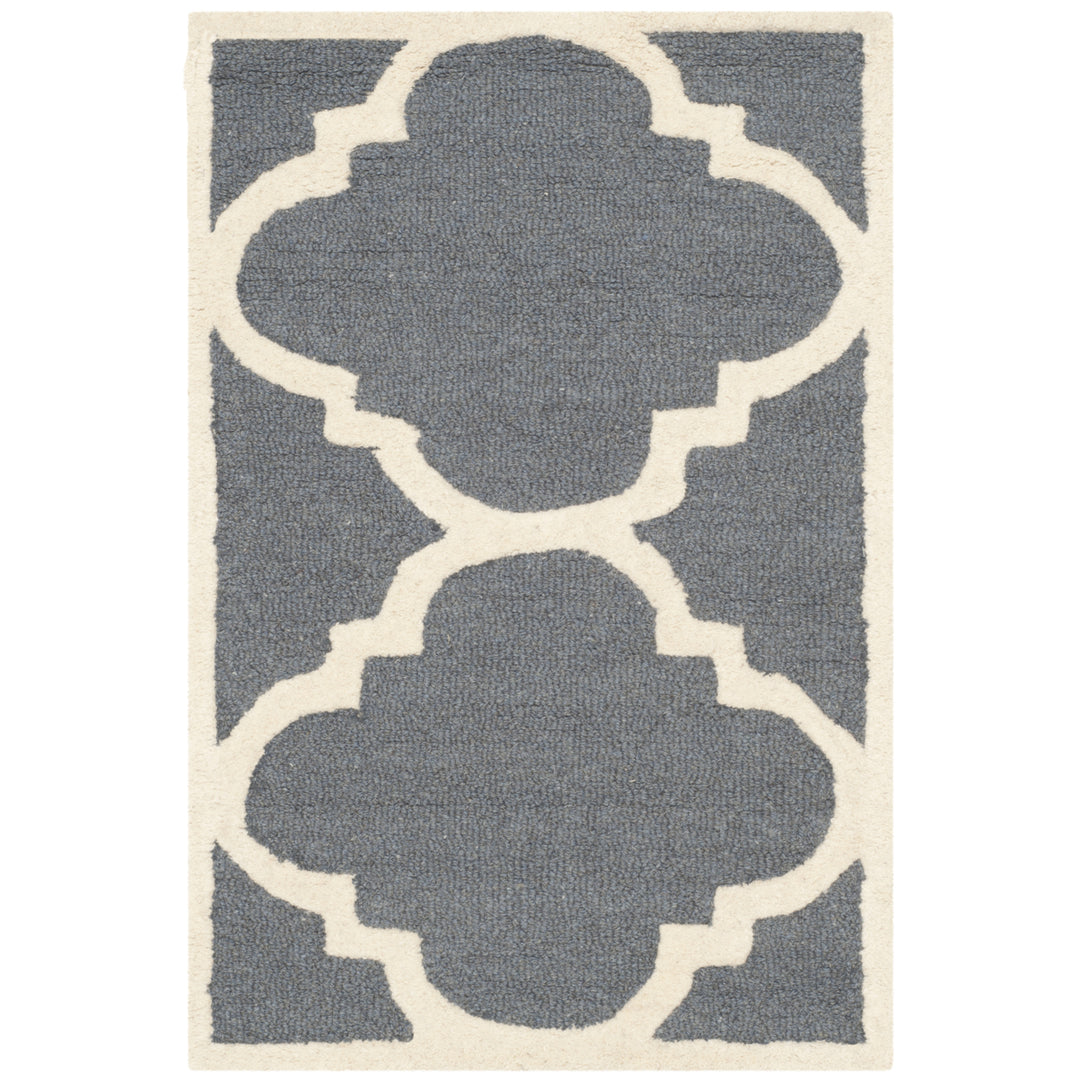 SAFAVIEH Cambridge CAM140X Dark Grey / Ivory Rug Image 8