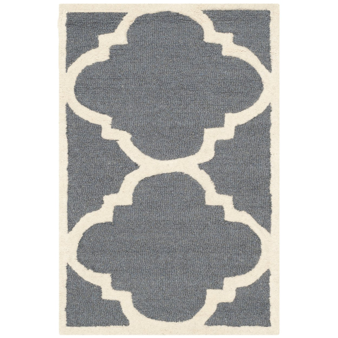 SAFAVIEH Cambridge CAM140X Dark Grey / Ivory Rug Image 1