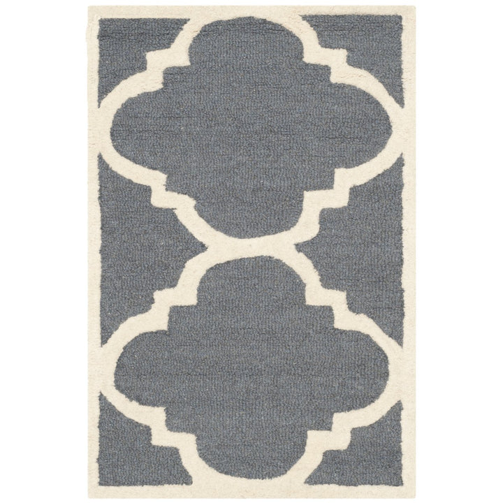 SAFAVIEH Cambridge CAM140X Dark Grey / Ivory Rug Image 1