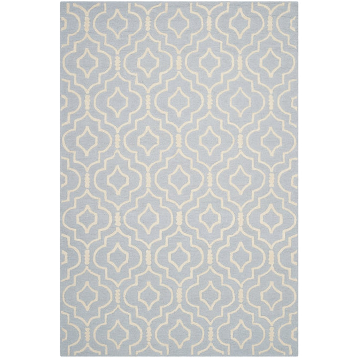 SAFAVIEH Cambridge CAM141A Light Blue / Ivory Rug Image 6